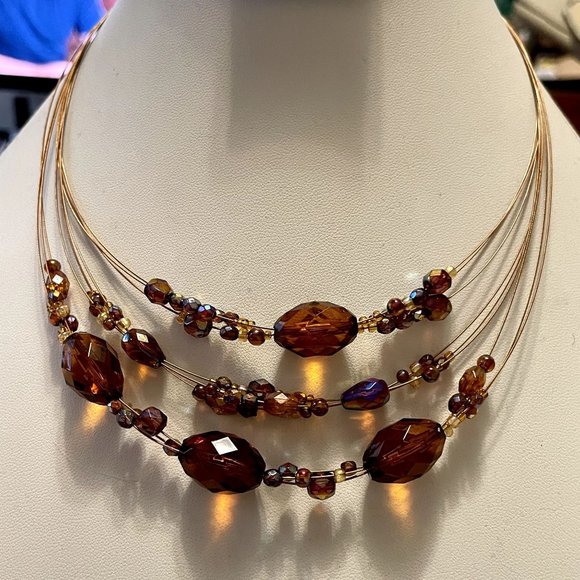 4 for $20 Sale Boho Gold.Multi-Layer Beaded Necklace - Picture 1 of 6